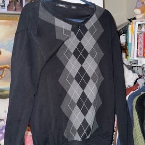 Oversized Plaid Sweater